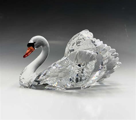 Lot 235 A Swarovski Crystal Large Swan Ornament
