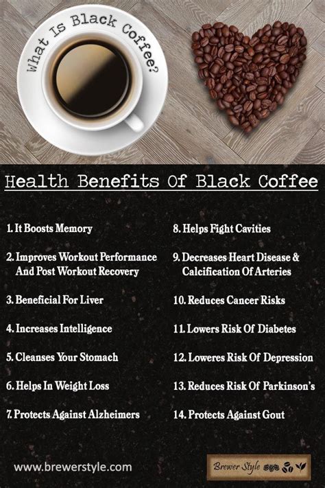 the health benefits of black coffee are shown in this graphic above it s description