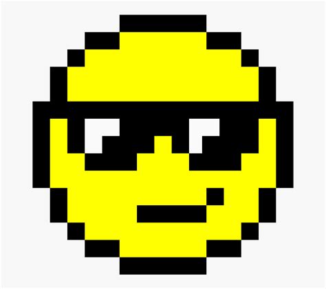Pixel Art Drawing Image Emoji Sunglasses Emoji Pixel Art Free