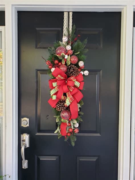 Christmas Swag Christmas Wreath Christmas Wreath Front Door Etsy