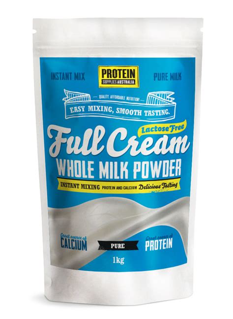 Lactose Free Full Cream Whole Milk Powder Protein Supplies Australia