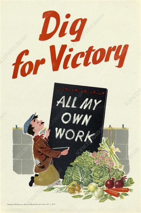 Dig For Victory World War Ii Poster Stock Image C0570482