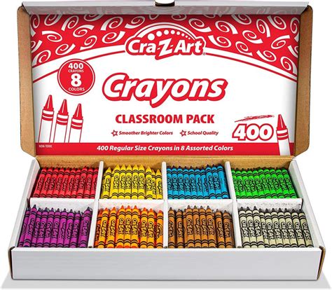 Cra Z Art Crayon Bulk Class Pack 400ct 8 Assorted Colors Homefurniturelife Online Store
