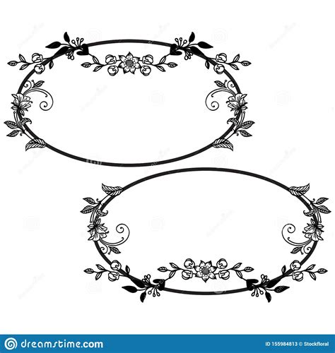 Floral Frame Ornament For Template Of Various Card Vector Stock