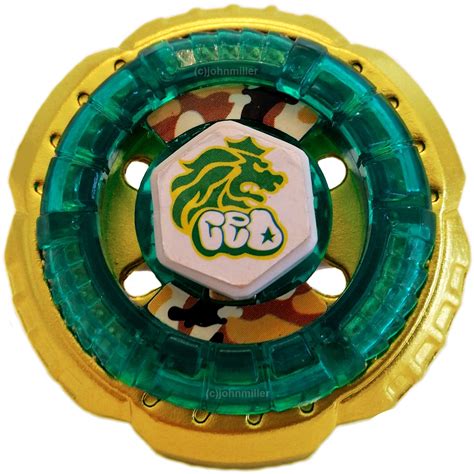 Custom Painted Gold Beyblade Rock Leone Booster Bb 30 G Etsy