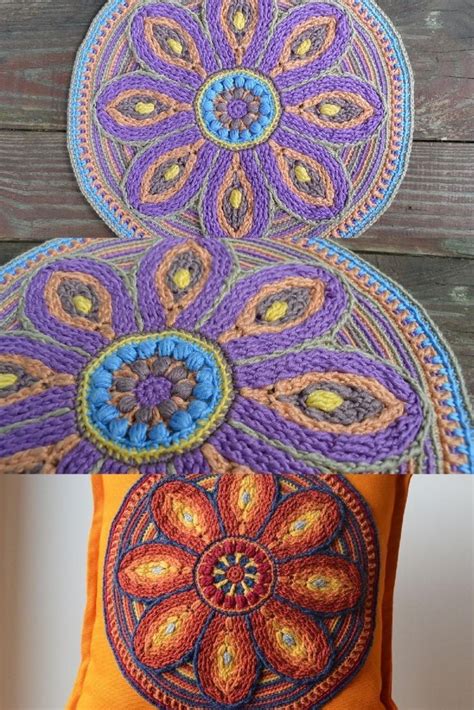 Mandala With Flower Knitting Patterns Lovecrafts In 2022 Handmade