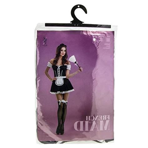 French Maid Womens Halloween Costume Sexy Apron Multicolored Size