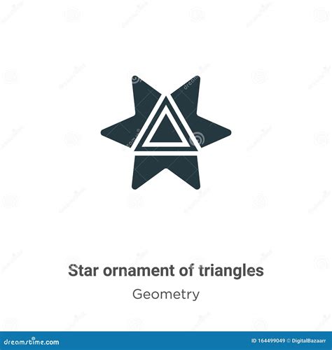Star Ornament Of Triangles Vector Icon On White Background Flat Vector