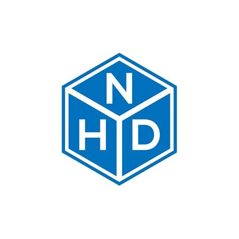 Nhd Letter Logo Design On Black Background Nhd Creative Initials