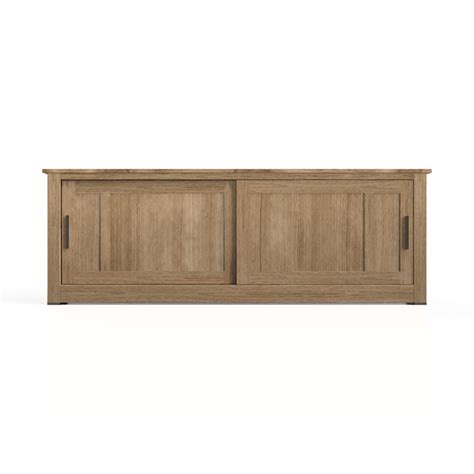 Quercus Contemporary Oak Sliding Door Sideboard 24m Con Tempo Furniture