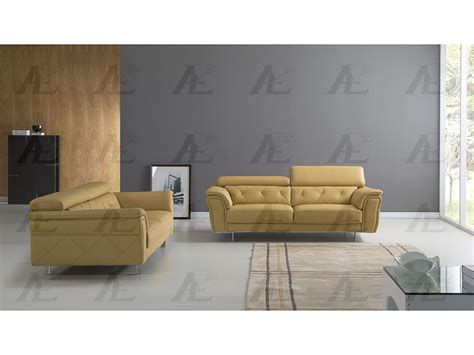 All surfaces has been handcrafted manually and it comes in yellow leather material. Yellow Italian Leather Sofa Set - Shop for Affordable Home ...