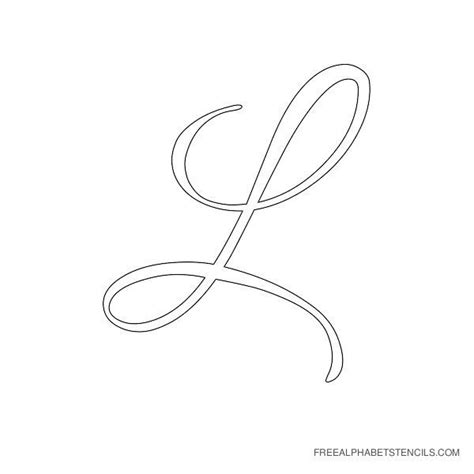 Elegant Cursive Alphabet Stencils In Printable Format Free Letter