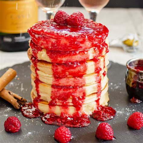 Thick Fluffy Pancakes Stack Breakfast Brunch Or Dessert Recipe