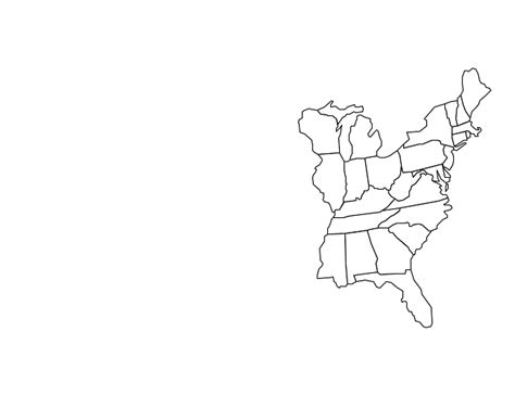 Blank Eastern Us Map