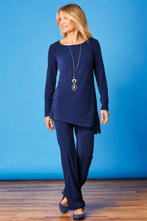 Two Piece Tunic And Pant Set Travel Smith Travelsmith Clothes Pants