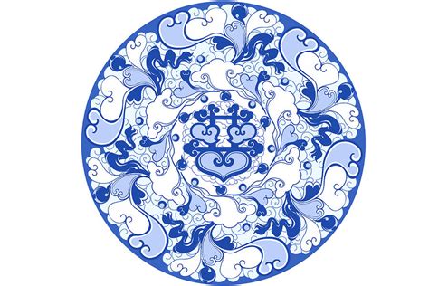 Chinese Traditional Blue And White Porcelain Style Pattern