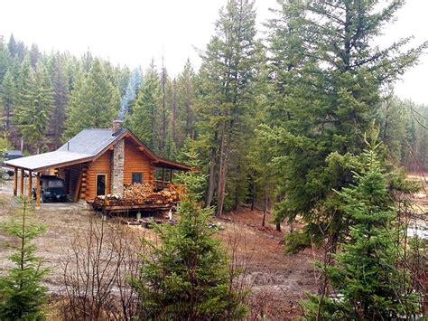 Log Cabin 320 Acres For Sale Lost Lake Montana Rustic Cabin