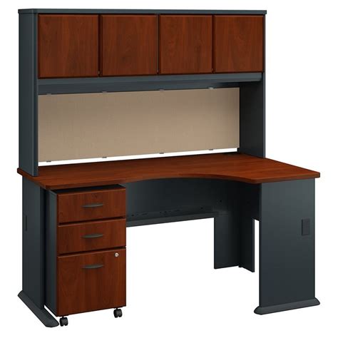 If you can't find an important paper under the pile of files or a place for your cup of coffee on your desktop, then it's time for a work desk with a drawer and cupboard. Bush Business Furniture Series A Right Corner Desk with ...