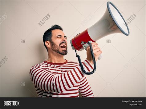Hispanic Man Shouting Image And Photo Free Trial Bigstock