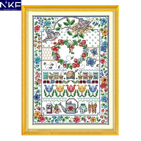 Nkf Love Stamped Cross Stitch Patterns Ct Ct Diy Kits Needlework