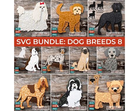 SVG BUNDLE: Layered Dog Breeds Part 8 | Etsy