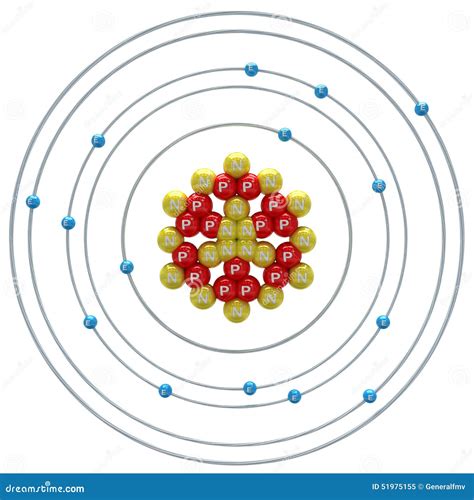 Phosphorusisotope Atom On A White Background Stock Illustration