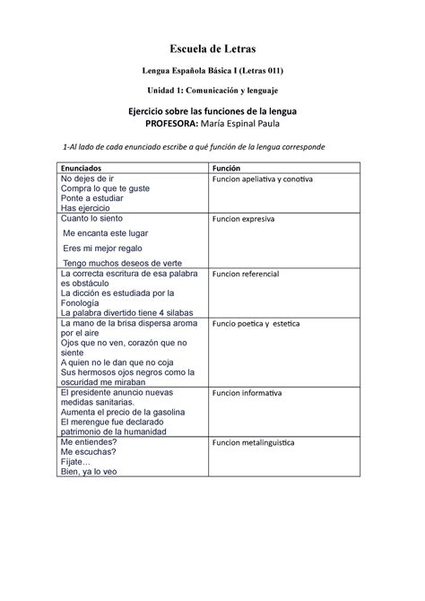 Actividad 11 De La Unidad 2 Letras 011 Escuela De Letras Lengua