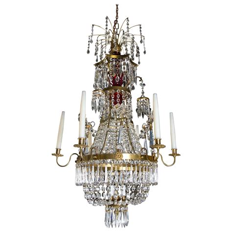 Russian Neoclassical Cut Glass Cobalt Blue Glass Chandelier Or Lantern For Sale At Stdibs