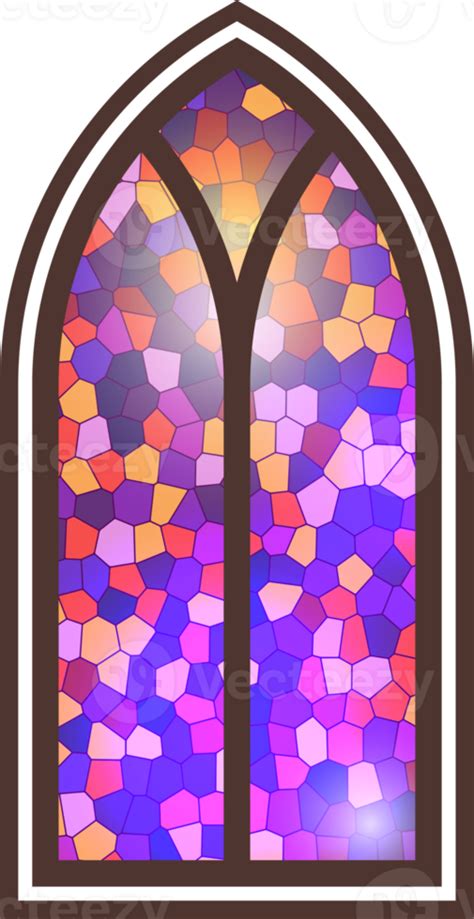 Free Gothic Window Vintage Stained Glass Church Frame Element Of