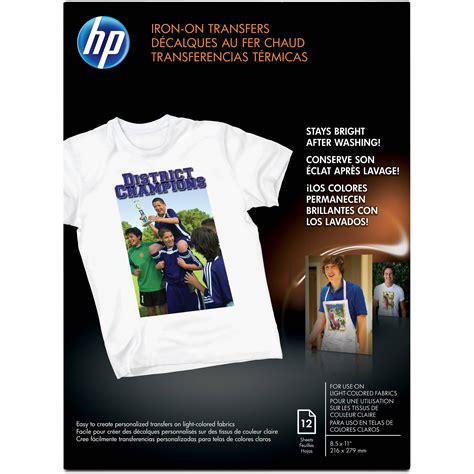 Hp Iron On Transfer Paper 85x11 12 Sheets C6049a Bandh