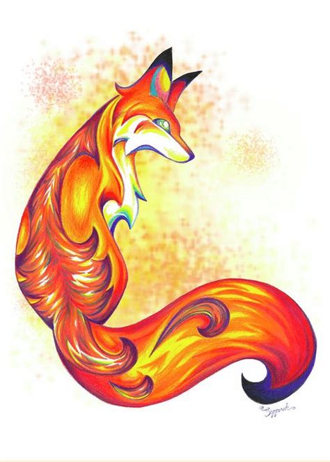 Stylized Fox I Greeting Card By Sipporah Art And Illustration