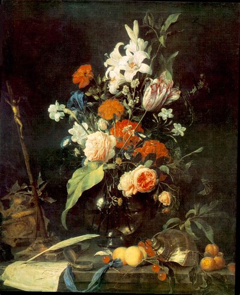 Flower Still Life With Crucifix And Skull Jan Davidsz De Heem Oil Painting Reproduction