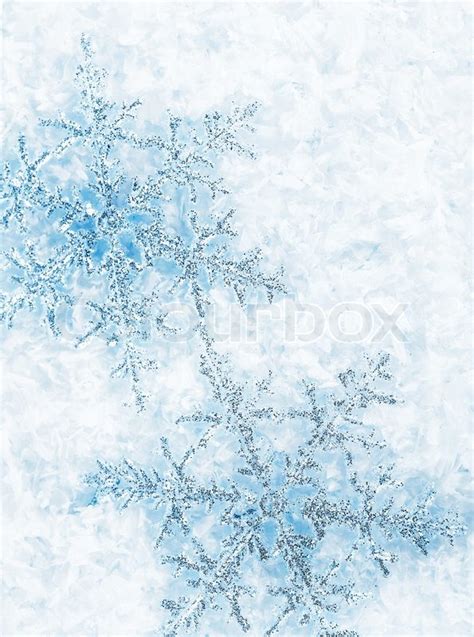 Beautiful Blue Snowflakes Isolated On Stock Image Colourbox