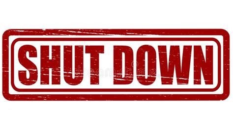 Shut Down Stock Illustration Illustration Of Shutdown 108758001