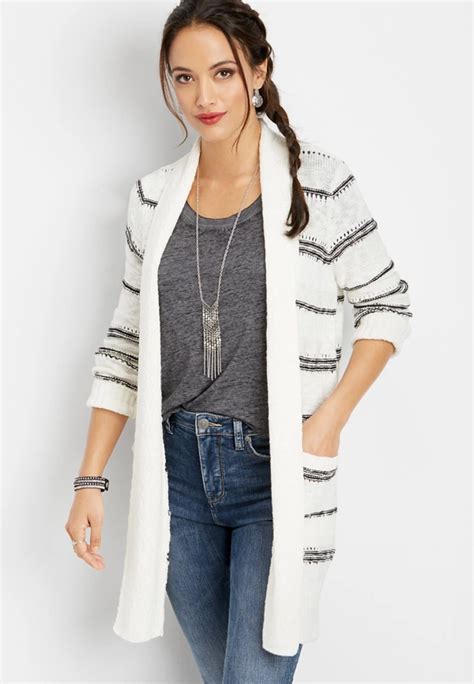 Stripe Duster Cardigan Maurices