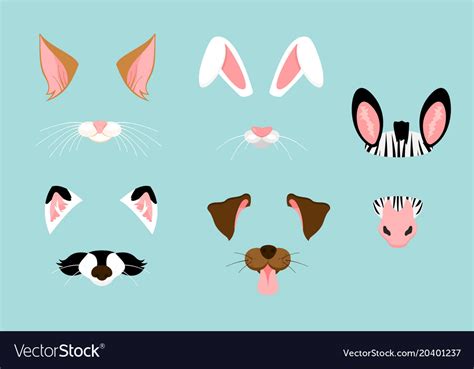 Cute And Nice Animal Ears Royalty Free Vector Image