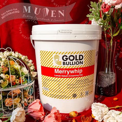 Mentega Putih Gold Bullion Merry Whip 16 Kg Merrywhip Shortening
