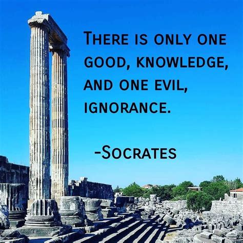 There Is Only One Good Knowledge And One Evil Ignorance Socrates