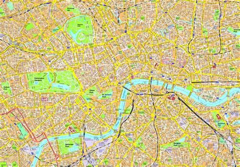 London Vector Map London Eps Illustrator Vector Maps Eps Illustrator