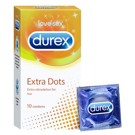 Buy Durex Extra Dotted Condoms For Men Dotted And Ribbed For Extra