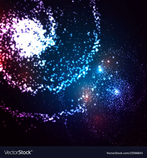 Abstraction Space Galaxy Neon Banner Royalty Free Vector