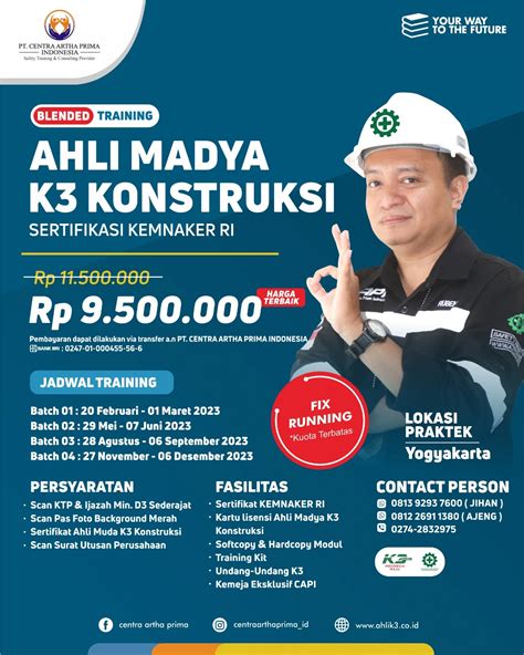 Pelatihan Ahli Madya K3 Konstruksi