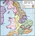 Map of Britain in AD 975: Saxon History and Viking Invasions