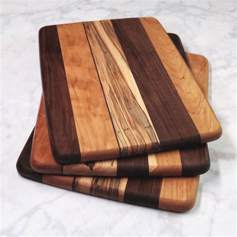 Wood Cutting Board Walnut Cherry And Ambrosia Maple Wood Etsy