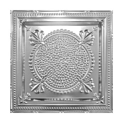 Tin Plated Stamped Steel Ceiling Tile Lay In 2ft Sq Lacquer
