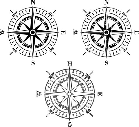 Compass Svg Pdf Eps Svg Files For Cricutcuttable Cricut Etsy Canada