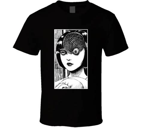Uzumaki Junji Ito Japanese Horror Manga Mens Black T Shirt Tee