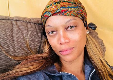 Tyra Bankss Vacation Selfie Is Makeup Free And Stunning