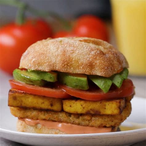 Tofu Egg Breakfast Sandwich Recipe By Tasty Recipe Recipes