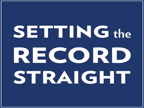 Setting The Record Straight Brad Hoffmanns Blog